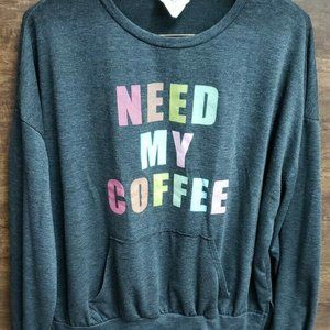 Fantastic Fawn Women's Sweater Need My Coffee M